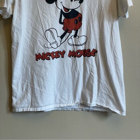 Disney L short sleeve t-shirt white black red Mickey Mouse classic fandom - Picture 3 of 7